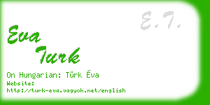 eva turk business card